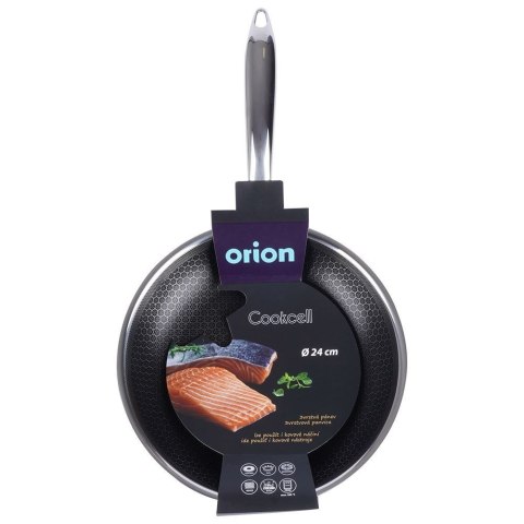 Patelnia stalowa ze stali nierdzewnej NON-STICK indukcja COOKCELL 24 cm ORION 112980