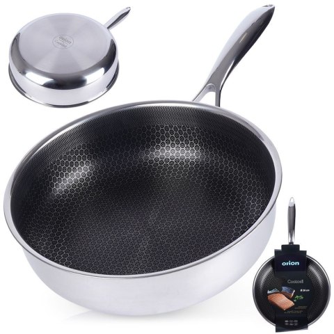 Patelnia stalowa ze stali nierdzewnej indukcja głęboka COOKCELL 26 cm ORION 112981