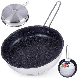 Patelnia stalowa ze stali nierdzewnej nieprzywierająca indukcja GRANDE 26 cm ORION 113205