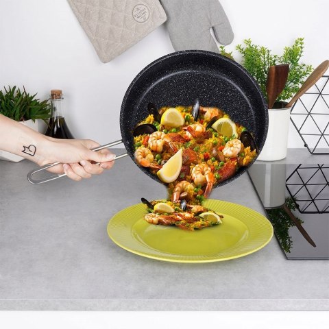 Patelnia stalowa ze stali nierdzewnej nieprzywierająca indukcja GRANDE 26 cm ORION 113205