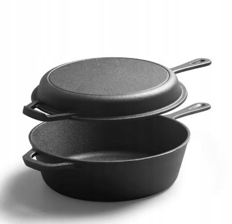 Patelnia żeliwna 2w1 26 cm KRISBERG KS-7703