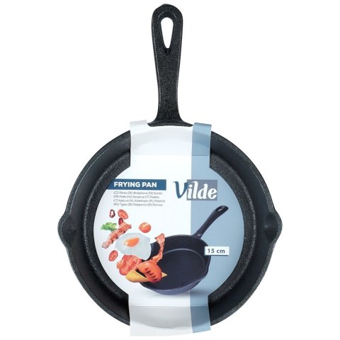 Patelnia żeliwna indukcja ciężka CAST LINE mała 15 cm VILDE 199033