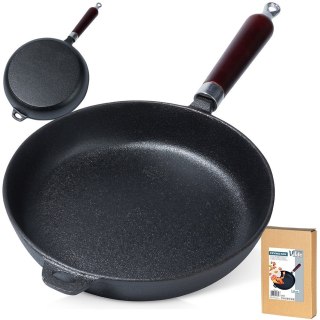 Patelnia żeliwna indukcja na indukcję ciężka CAST LINE 24 cm VILDE 199040