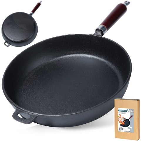 Patelnia żeliwna indukcja na indukcję ciężka CAST LINE duża 30 cm VILDE 199043