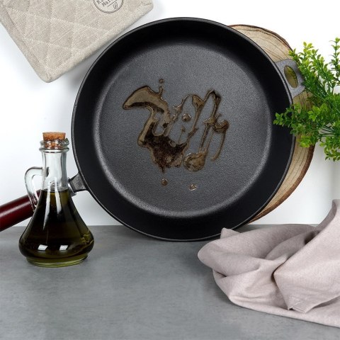 Patelnia żeliwna indukcja na indukcję ciężka CAST LINE duża 30 cm VILDE 199043