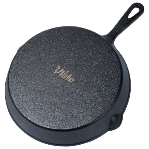 Patelnia żeliwna z silikonową nakładką na indukcję ciężka CAST LINE 25 cm VILDE 199035