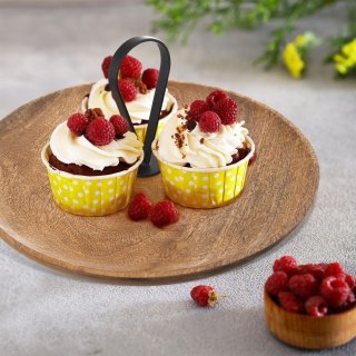 Patera na ciasto babeczki owoce drewniana MANGO 30.5cm ORION 155014