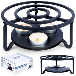 Podgrzewacz do dzbanka kubka herbaty metalowy świecznik x3 tealight VILDE 229073