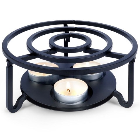 Podgrzewacz do dzbanka kubka herbaty metalowy świecznik x3 tealight VILDE 229073
