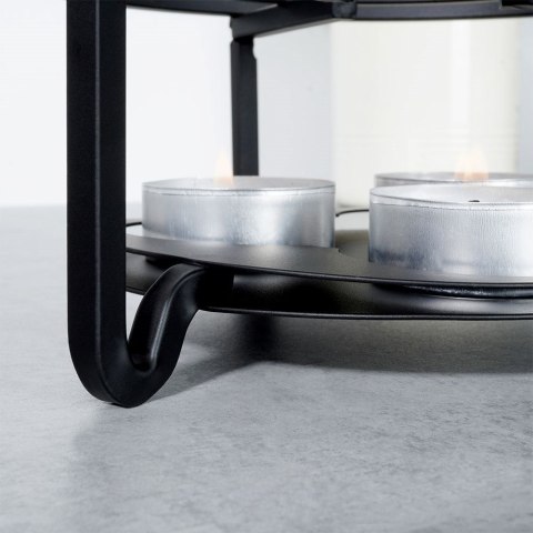 Podgrzewacz do dzbanka kubka herbaty metalowy świecznik x3 tealight VILDE 229073