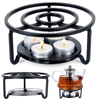 Podgrzewacz do dzbanka kubka herbaty metalowy świecznik x4 tealight VILDE 229148