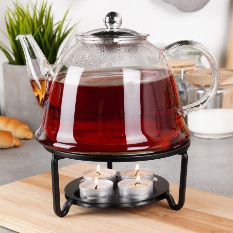 Podgrzewacz do dzbanka kubka herbaty metalowy świecznik x4 tealight VILDE 229148