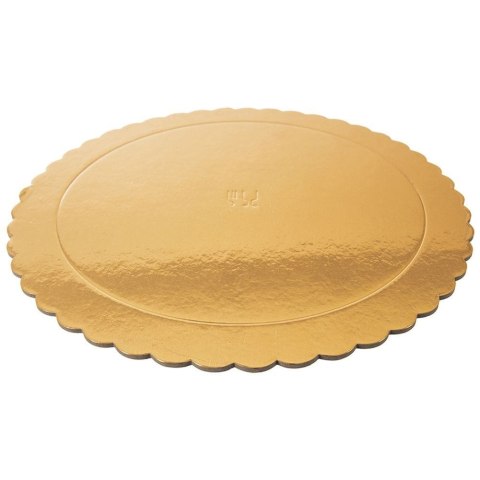 Podkład pod tort ciasto złoty okrągły 32 cm gruby sztywny ORION 871411