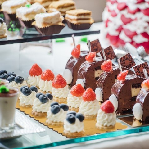 Podkład pod tort ciasto złoty prostokątny 33x12 cm gruby sztywny ORION 871415