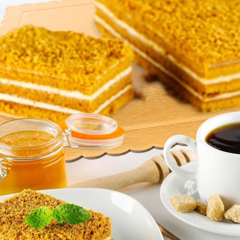 Podkład pod tort ciasto złoty prostokątny 40x30 cm GRUBY SZTYWNY ORION 871407