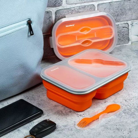 POJEMNIK LUNCHBOX SILIKONOWY 900ml 2-KOMOROWY KLAUSBERG KB-7023
