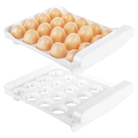 POJEMNIK NA JAJKA DO LODÓWKI ORGANIZER NA 40 JAJEK 2-POZIOMOWY PIĘTROWY VILDE 229164