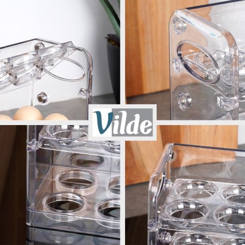 POJEMNIK NA JAJKA DO LODÓWKI ORGANIZER PIĘTROWY NA 36 JAJEK DUŻY VILDE 229195