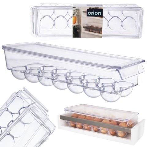 POJEMNIK NA JAJKA DO LODÓWKI Z POKRYWKĄ ORGANIZER NA 14 JAJEK ORION 154062