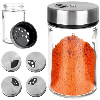 POJEMNIK NA PRZYPRAWY Z SITKIEM DO SYPANIA DOZOWANIA SZKLANY 100ML ORION 155107