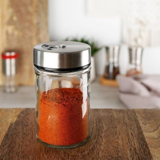 POJEMNIK NA PRZYPRAWY Z SITKIEM DO SYPANIA DOZOWANIA SZKLANY 100ML ORION 155107