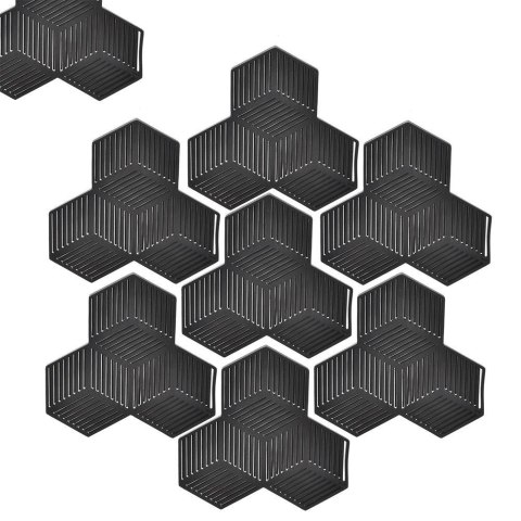 Podstawka silikonowa pod gorące naczynie garnek podkładka czarna 13.5x13.5cm ORION 121574