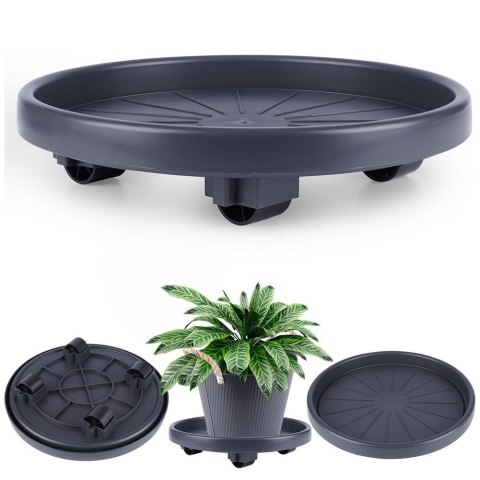 Podstawka stojak pod doniczkę donicę okrągła na kółkach podkładka 30 cm PROGARDEN 339484