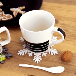 Podstawki podkładki pod kubek kubki filcowe białe 13.5cm 6 sztuk ORION 710827