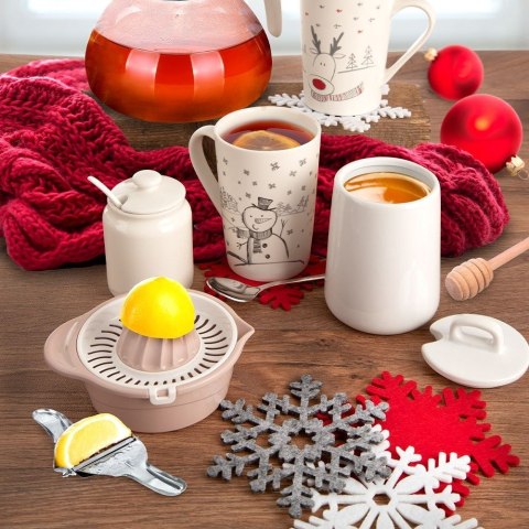 Podstawki podkładki pod kubek kubki filcowe białe 13.5cm 6 sztuk ORION 710827