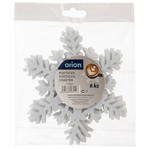 Podstawki podkładki pod kubek kubki filcowe białe 13.5cm 6 sztuk ORION 710827