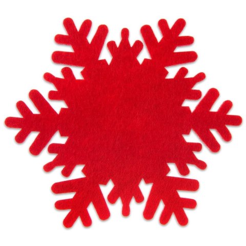 Podstawki podkładki pod kubek kubki filcowe czerwone 13.5cm 6 sztuk ORION 710829