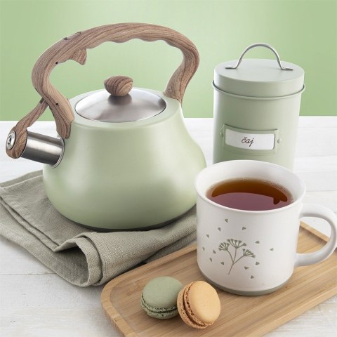 Pojemnik do przechowywania żywności metalowy zielony GREENISH 1.3L ORION 127901