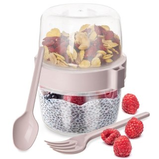 Pojemnik kubek na jogurt i musli z łyżeczką lunchbox lunch box 370ml ORION 121784