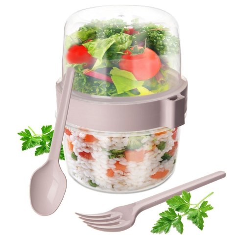Pojemnik kubek na jogurt i musli z łyżeczką lunchbox lunch box 370ml ORION 121784