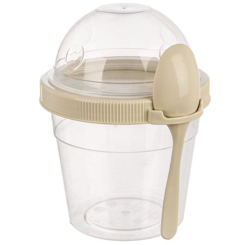 Pojemnik kubek na jogurt i musli z łyżeczką lunchbox lunch box 400ml ORION 121783