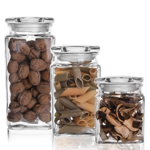 Pojemnik kuchenny na żywność jedzenie szklany kwadratowy 1.8L ORION 126489