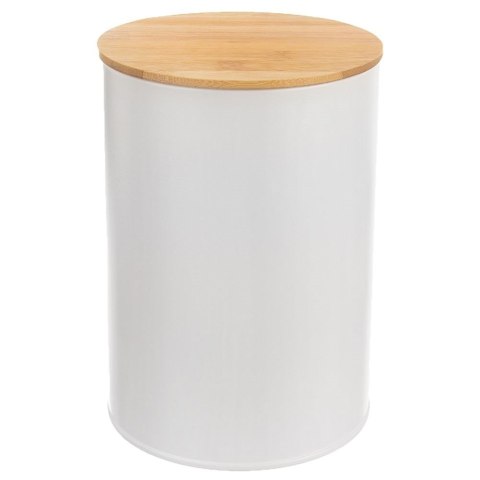 Pojemnik kuchenny puszka na żywność metalowy biały WHITELINE 1.3L ORION 127540