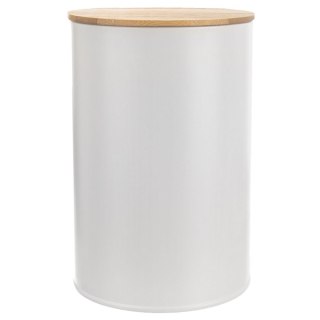 Pojemnik kuchenny puszka na żywność metalowy biały WHITELINE 800ml ORION 127539
