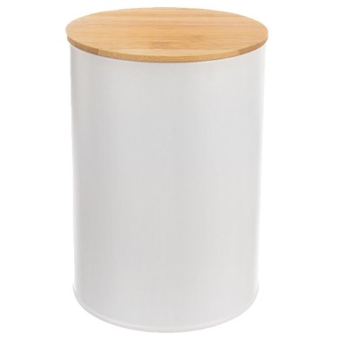 Pojemnik kuchenny puszka na żywność metalowy biały WHITELINE 800ml ORION 127539