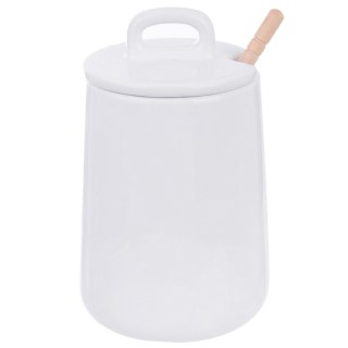 Pojemnik na miód z łyżką do miodu słoik porcelanowy WHITELINE 470 ml ORION 142288