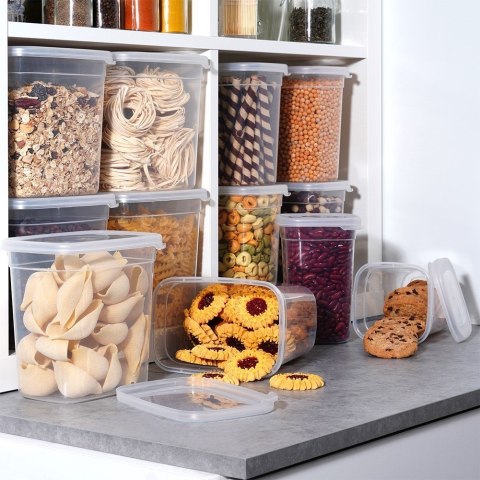 Pojemnik na produkty sypkie suche makaron sól cukier z pokrywką 1L VILDE 229146