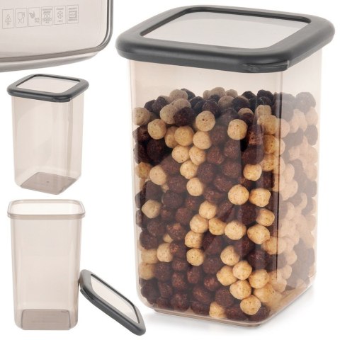 Pojemnik na produkty sypkie suche płatki śniadaniowe z pokrywką 1.2L EXCELLENT HOUSEWARE 229174