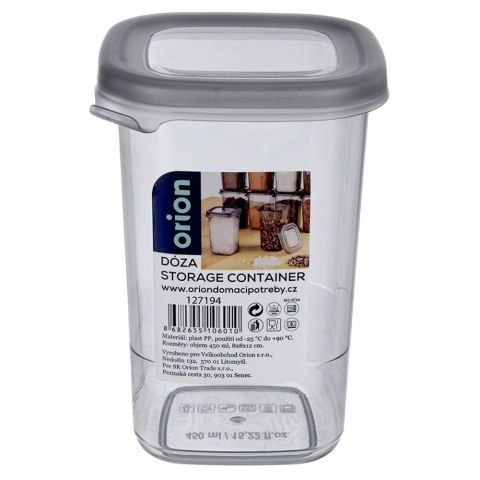Pojemnik na produkty sypkie suche płatki śniadaniowe z pokrywką 450ml ORION 127194