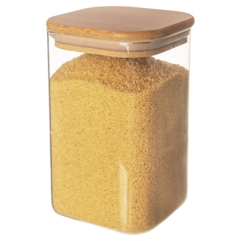 Pojemnik na produkty sypkie suche szklany z pokrywką i uszczelką 1.1L ORION 127586