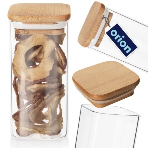 Pojemnik na produkty sypkie suche szklany z pokrywką i uszczelką 320 ml ORION 127583