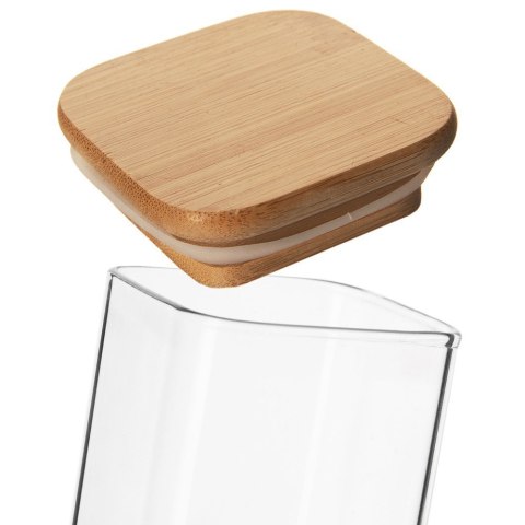 Pojemnik na produkty sypkie suche szklany z pokrywką i uszczelką 600 ml ORION 127584