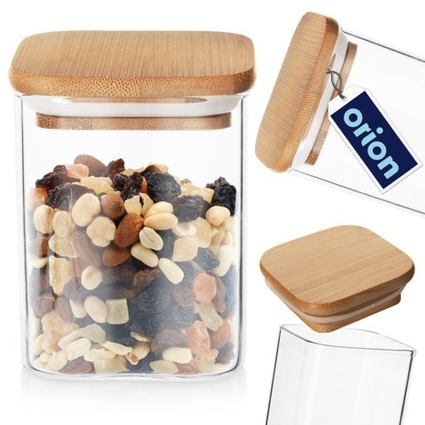 Pojemnik na produkty sypkie suche szklany z pokrywką i uszczelką 850 ml ORION 127585