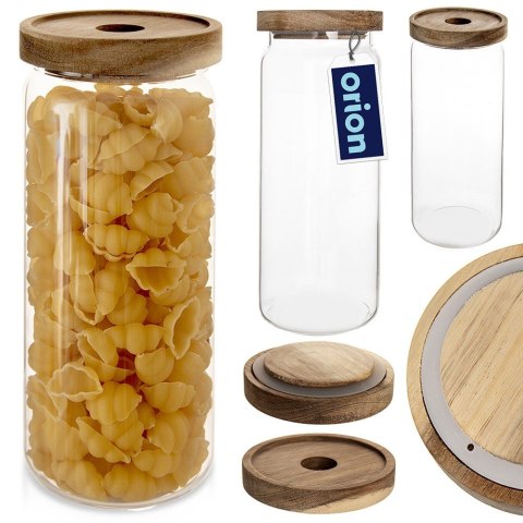 Pojemnik na produkty sypkie suche szklany z pokrywką uszczelką 1.6L ORION 154504