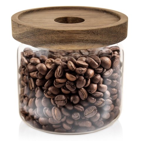 Pojemnik na produkty sypkie suche szklany z pokrywką uszczelką 500ml ORION 154501