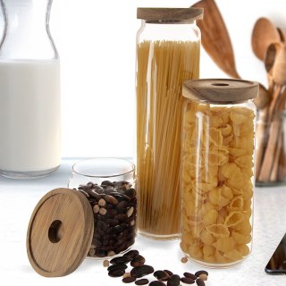 Pojemnik na produkty sypkie suche szklany z pokrywką uszczelką 730ml ORION 154502